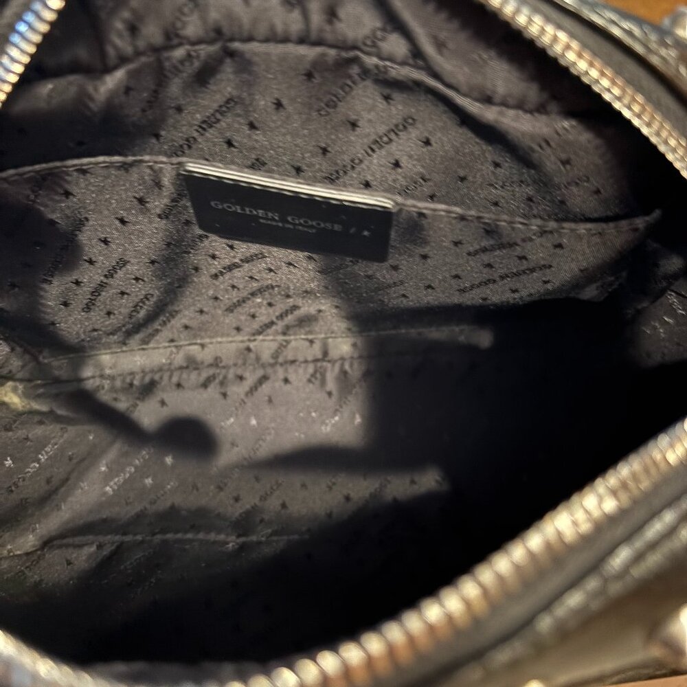 Golden Goose Black Studded Leather Shoulder Bag With Star - Picture 10 of 12
